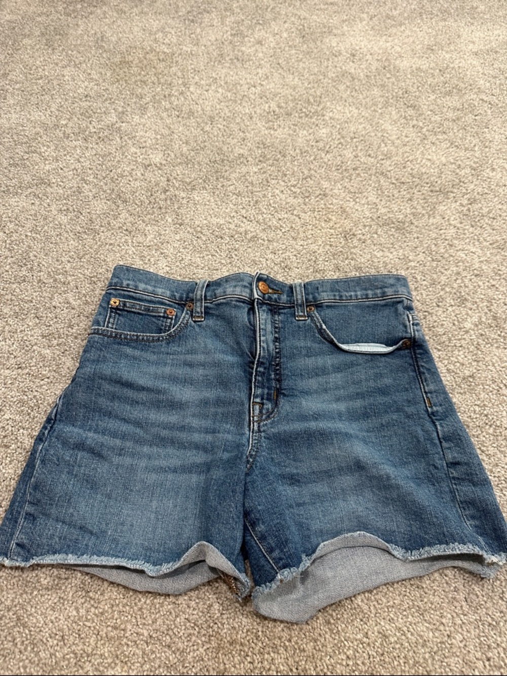 J Crew High Rise Classic Blue Denim Women's Shorts